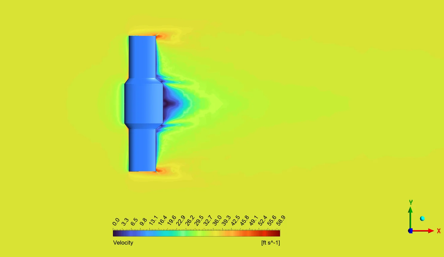 Velocity, planform plane, α = 10°