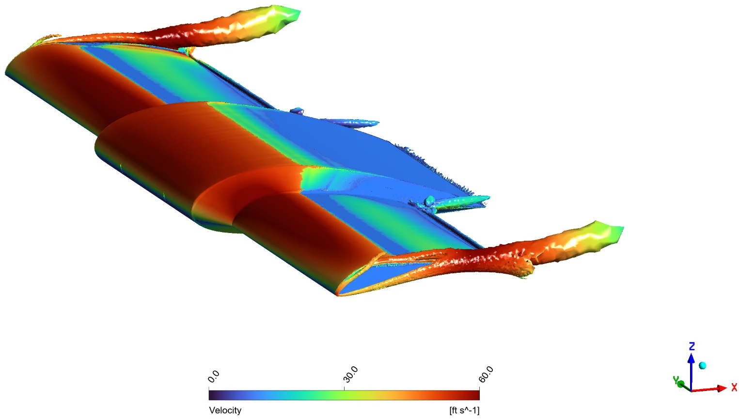 Vorticity isosurface, α = 10°