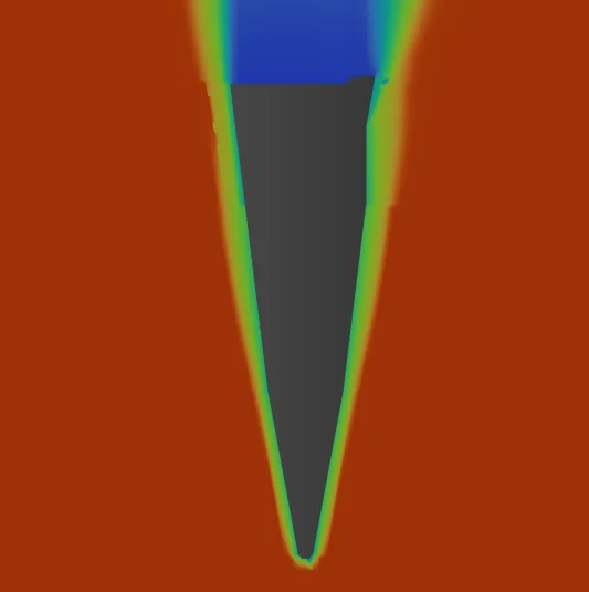 Mach contour on the benchmark mesh