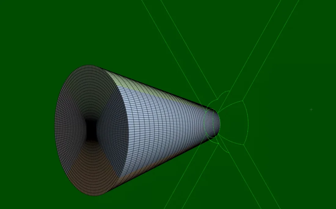 Conical O-grid nose