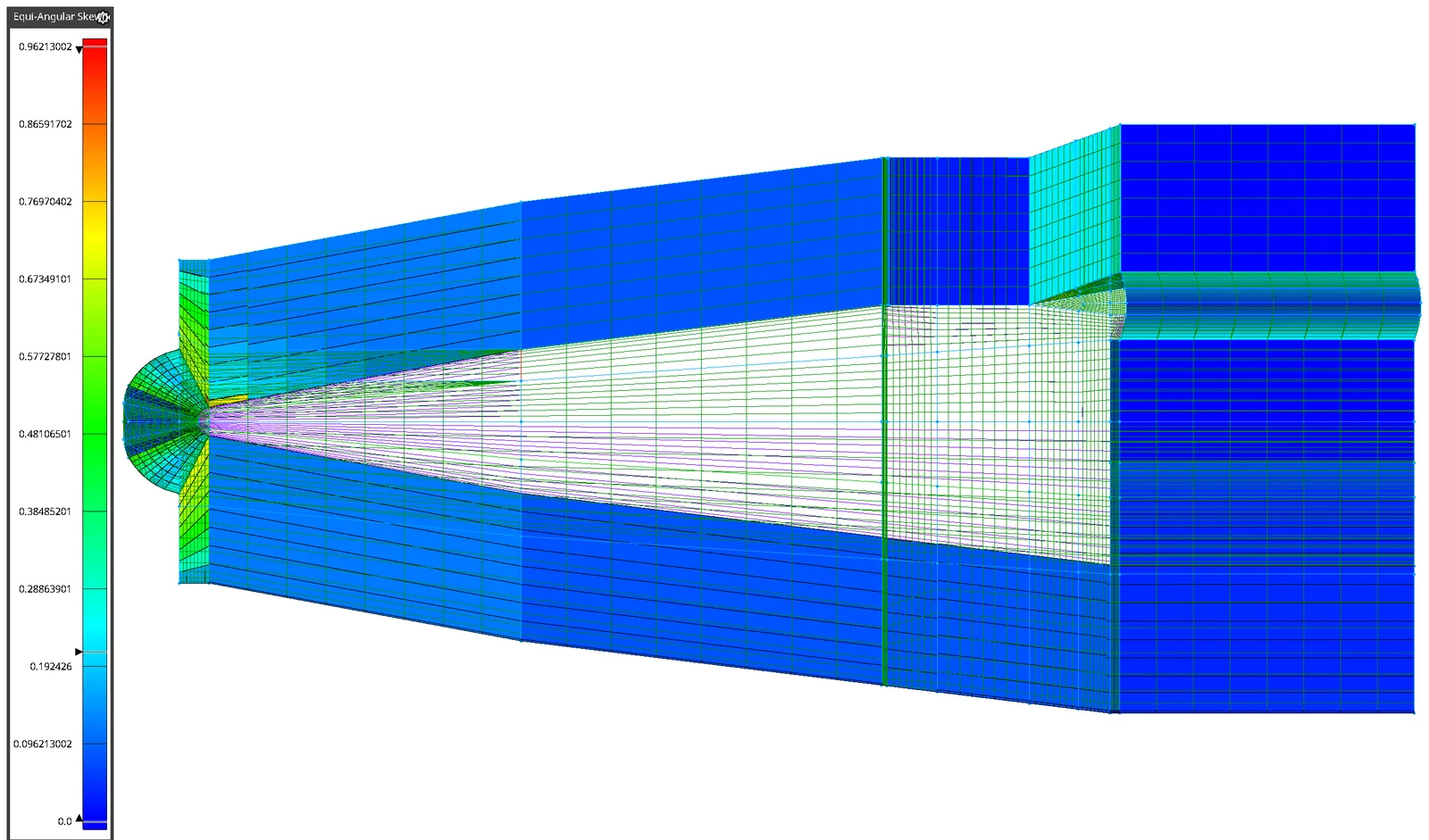 Equiangle skewness after the nose rework