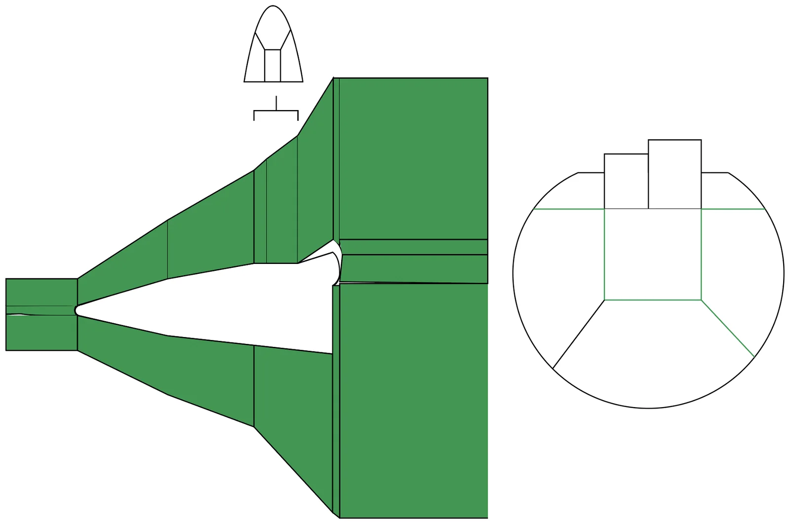 Shock-fitted domain design sketch