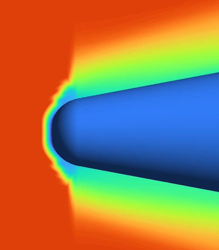 Refined mesh, nose zoom